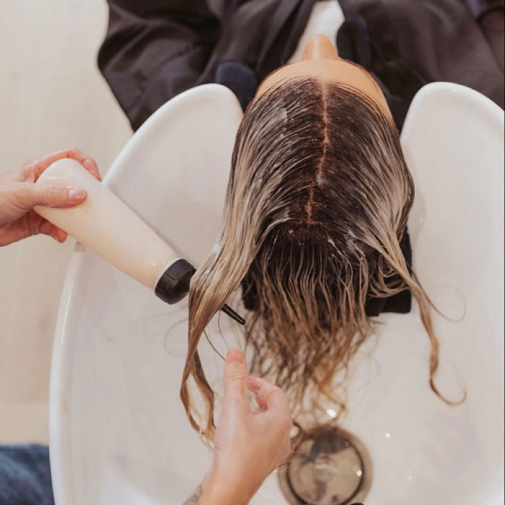 Root touch up on gray +toner at HAIR BY EMMA | Studio Lux Beauty Bar in Mineola, TX