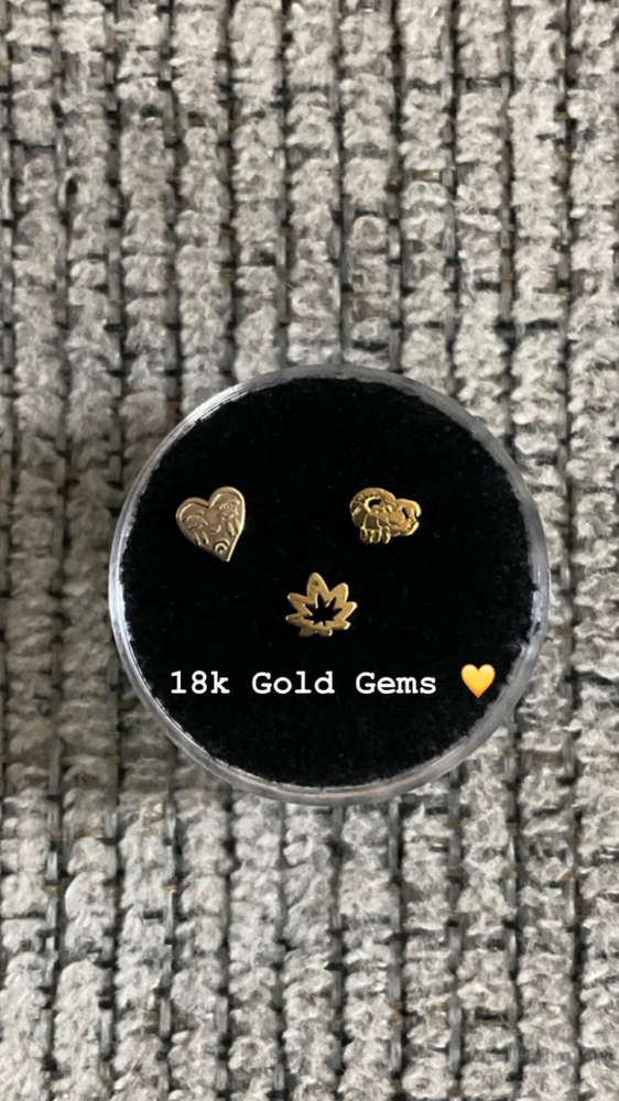 18K Gold Tooth Gem