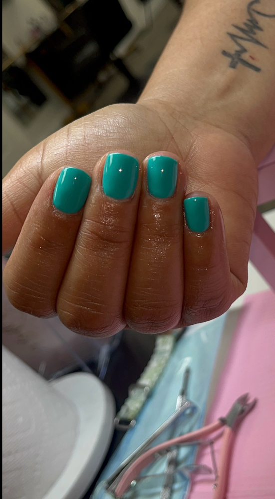 Gel polish manicure