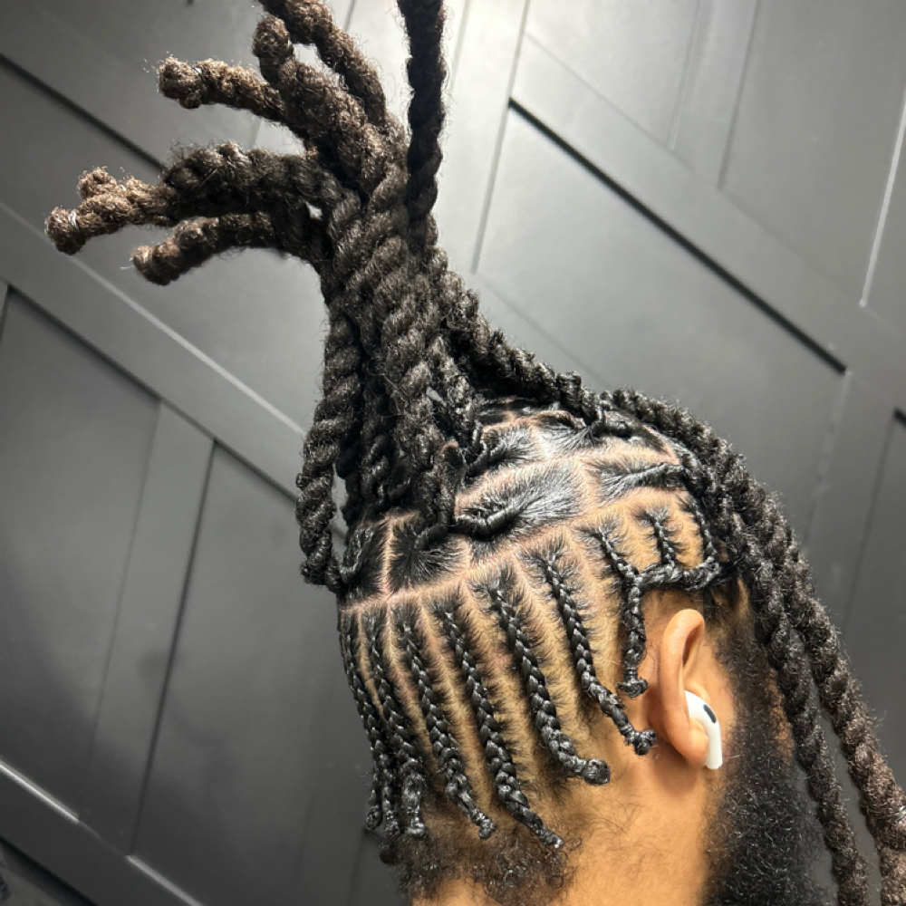 Loc Retwsit W/ Braided Undercut at Eryka’s Hair Couture in Midlothian, IL