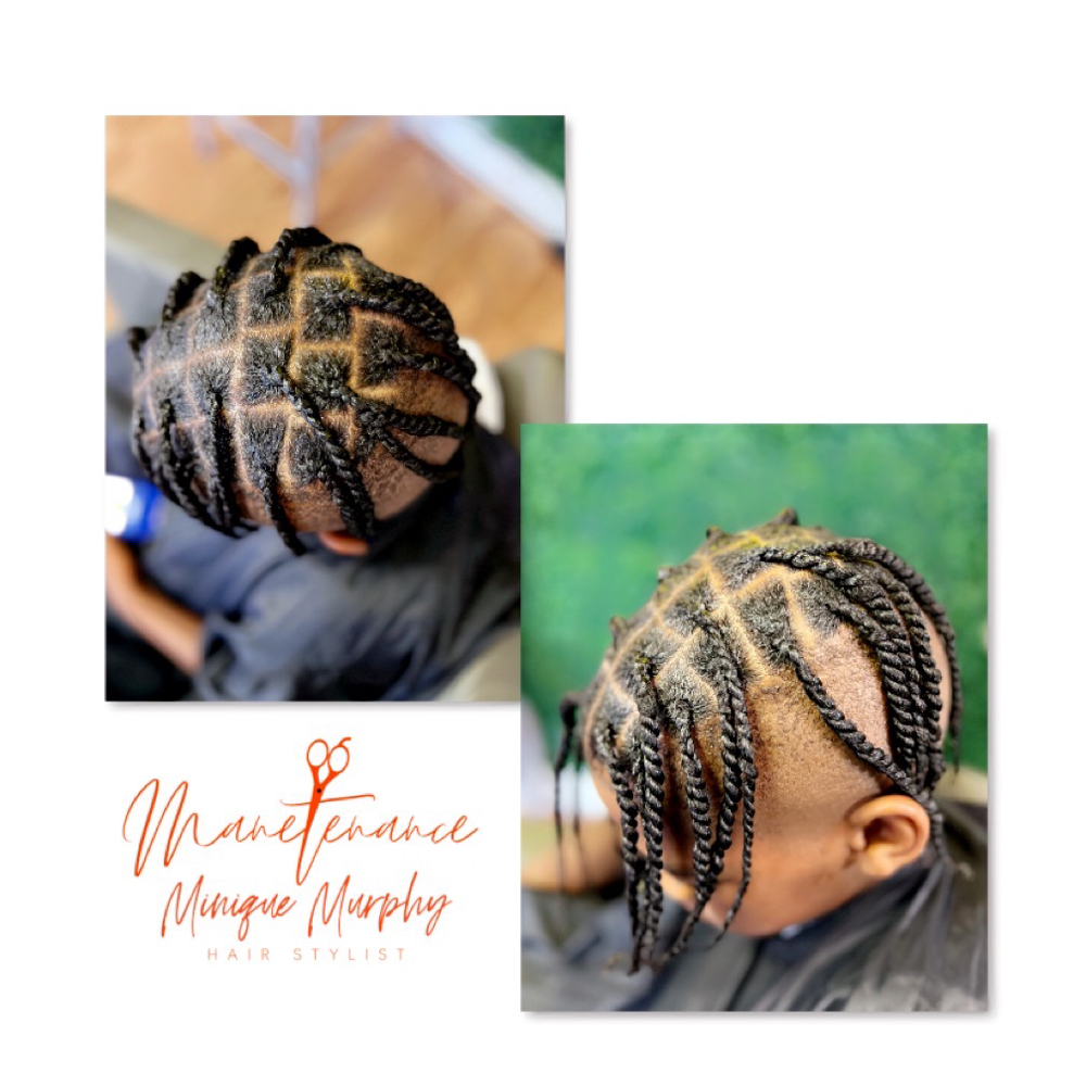 Men’s Two-Strand Twist (Crown Only)