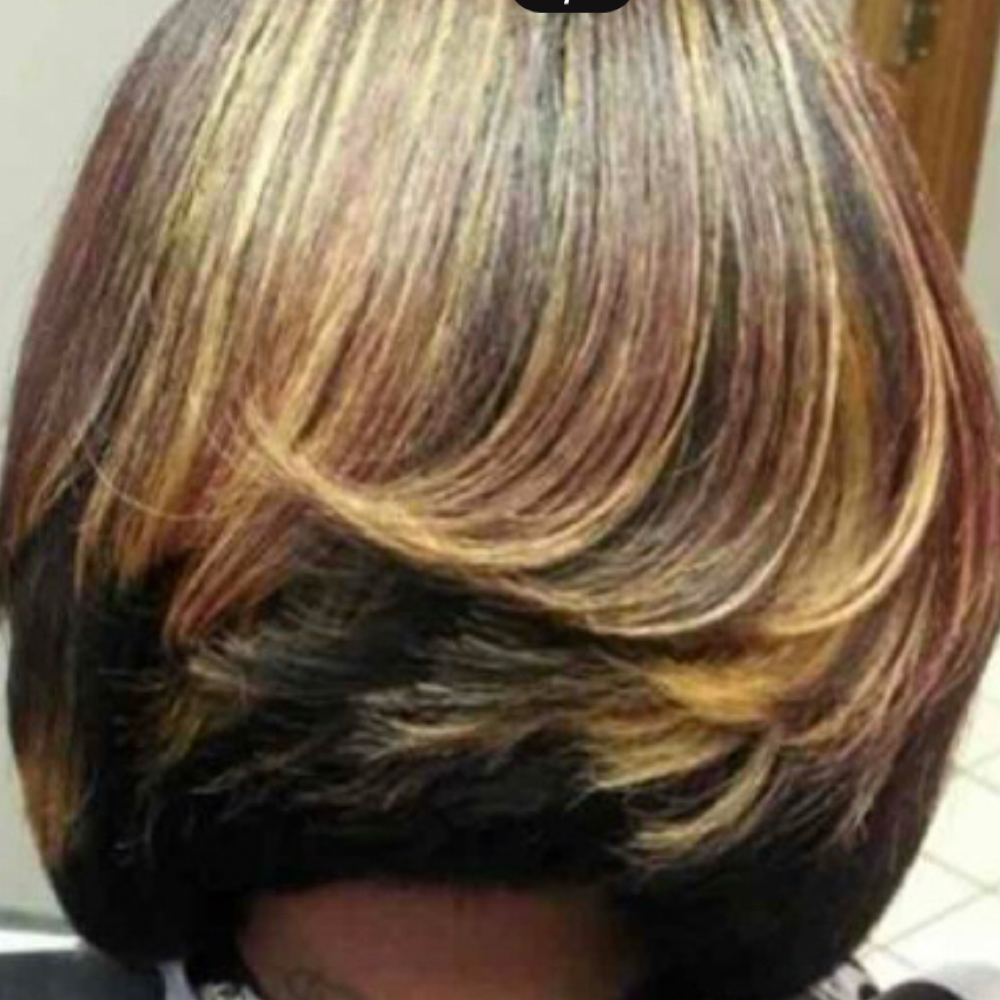 Luxury Full Highlights + Tone & Sty at Bougie Beauties, LLC in Fairlawn, OH