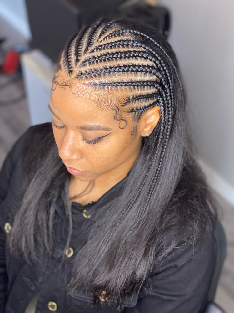 Woman Partial Braids (front Half)