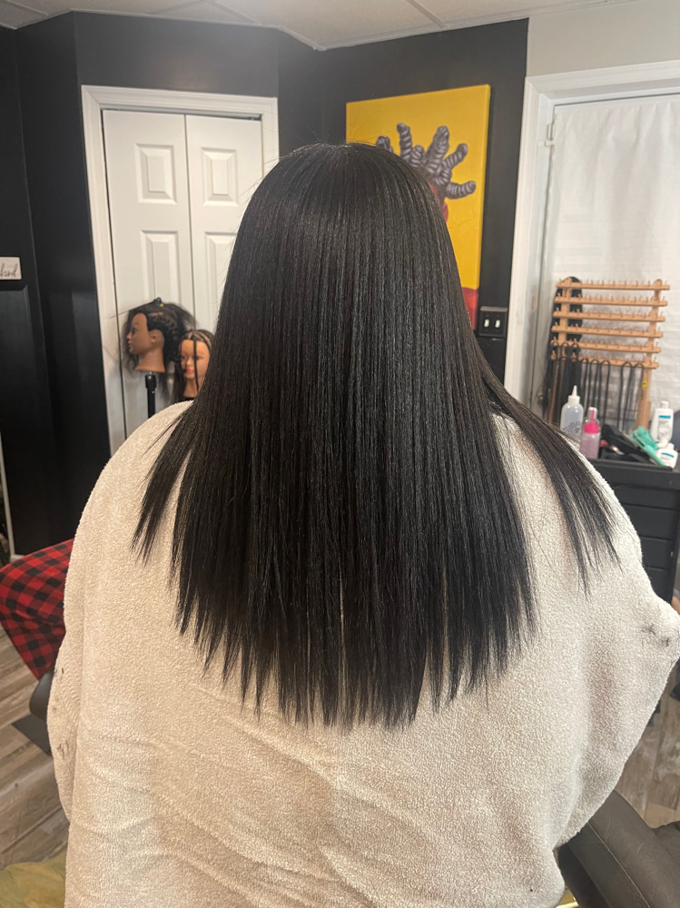 Shampoo and Silk Press