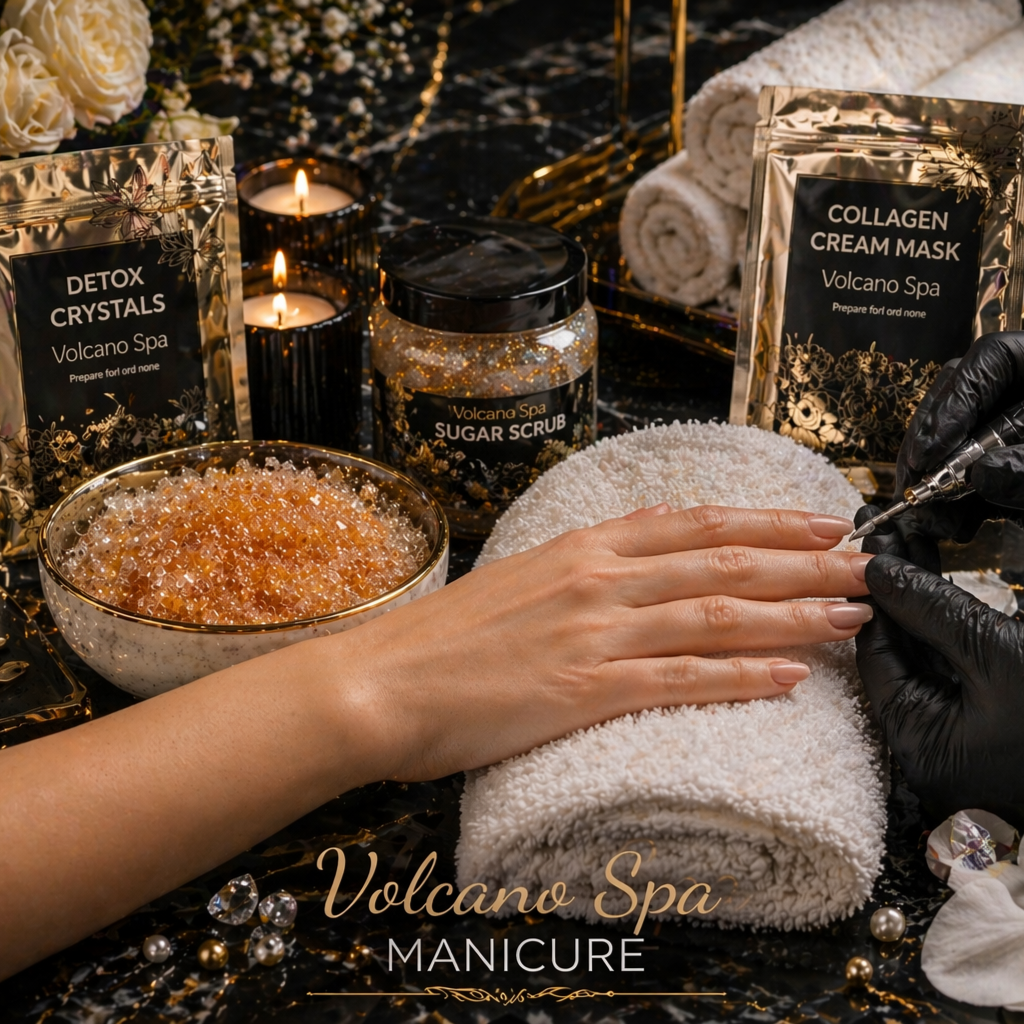 Manicure - Volcano Spa Luxury at Le Bijou Nails and Spa Salon in Houston, TX