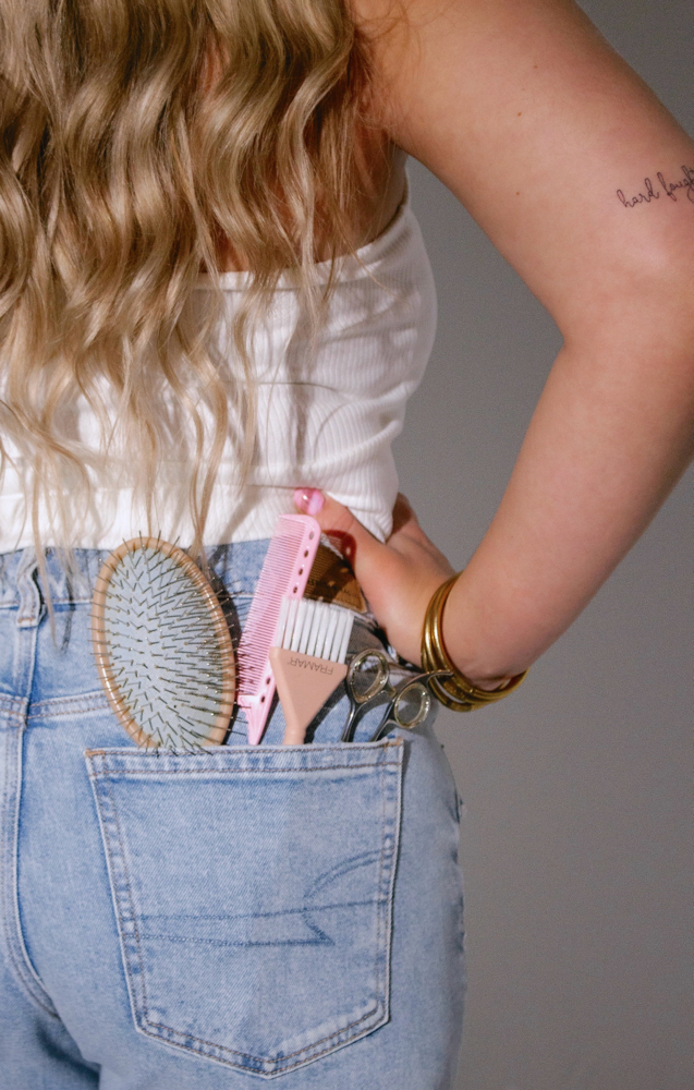 highlights + root touch up