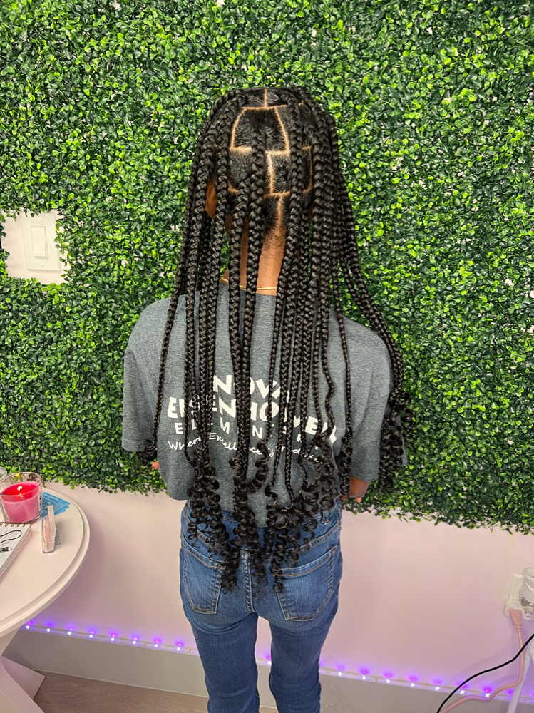 Kids Knotless Braids w/ Weave