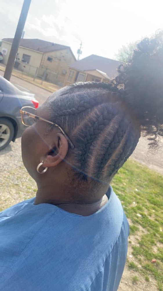 Feedin Ponytail With Curls