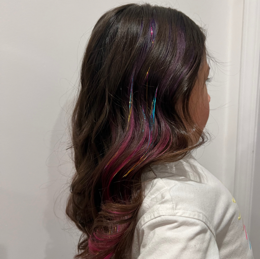 Hair Tinsel- 6 Beads at Hair by Jordin @ Opal Lounge in Charlestown, IN