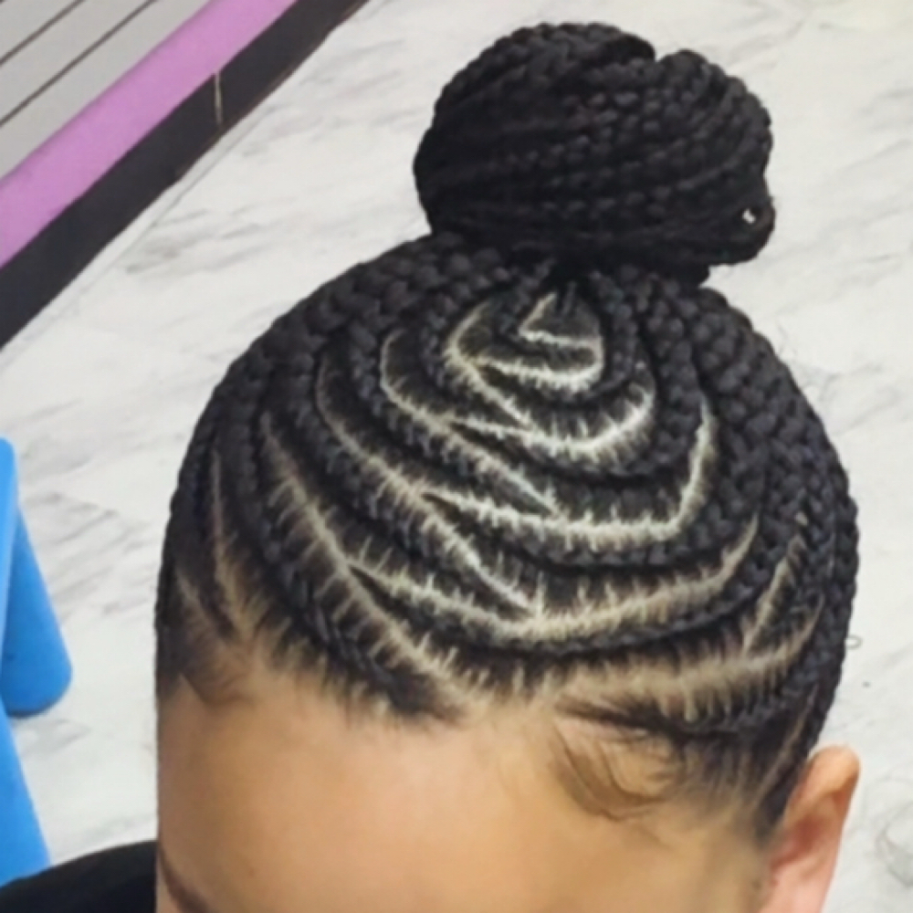 Natural Hair Cornrows at HairByJanaySamone in Atlanta, GA