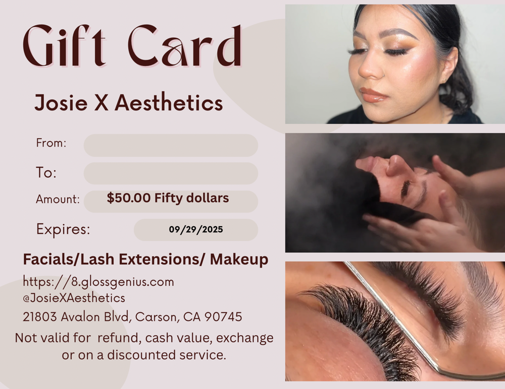 Gift Card Appointment $120-$160