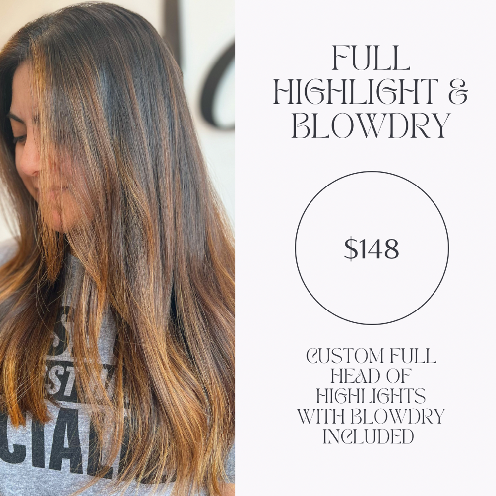 Custom Full Highlight & Blowdry