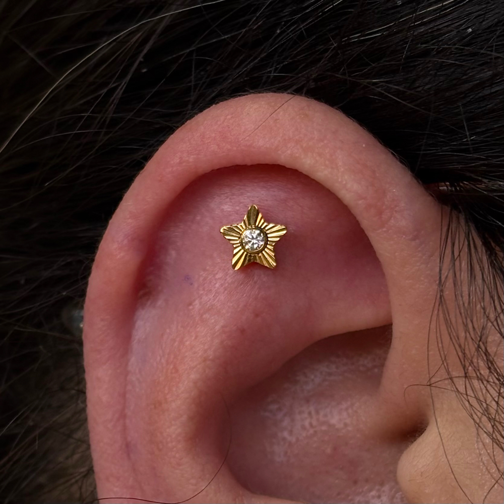 Flat Helix Piercing at Piercing Poli’s in El Paso, TX
