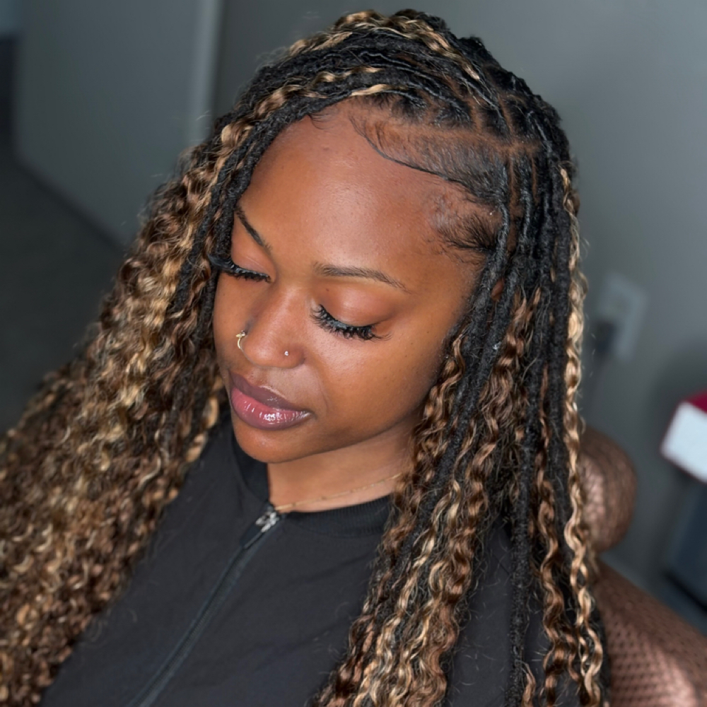 miracle knots over locs at FAITHFULLY LOC’D in Chesapeake, VA