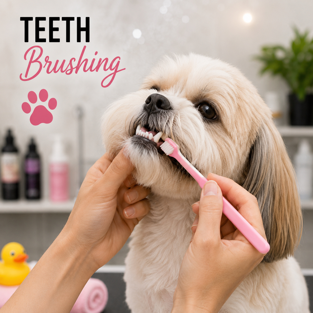 Teeth Brushing Add On at Pampered Pups By Helen in Chino Hills, CA