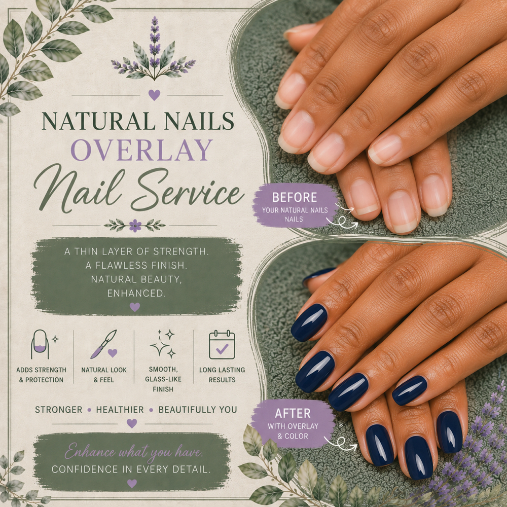 Natural nail OVERLAYS at Otani Nails & Handmade Jewelry in Columbia, SC