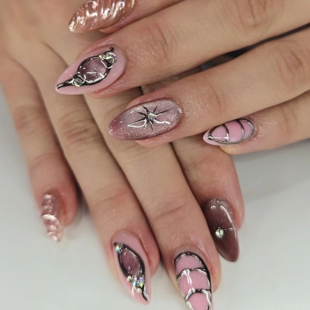 Russian MANI with Semi Deluxe Art at Beyouty Haus Byely in Astoria, NY