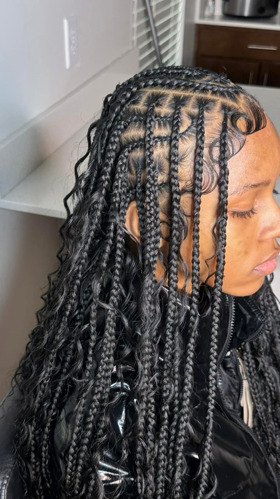 Med Fulani Braids W/ Knotless