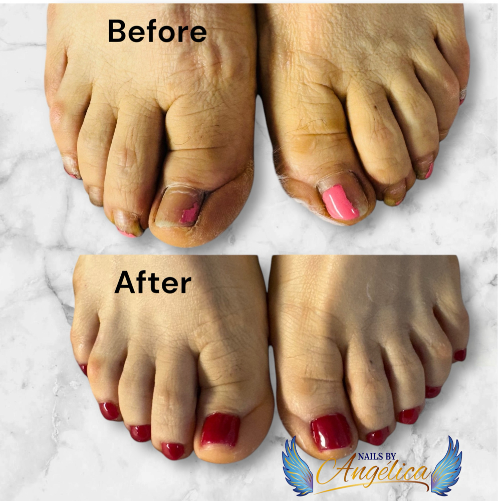 Acrylic full set on toes