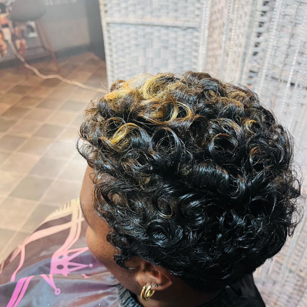 FingerWaves,or Pixie with Curls/ at Valerie Wilson in Amite, LA