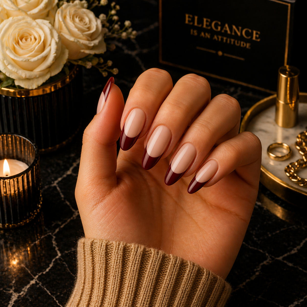 Nails - Deep French Gel ($10-$20) at Le Bijou Nails and Spa Salon in Houston, TX