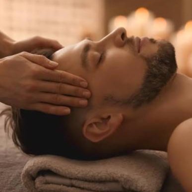 Scalp massage at RelaxRx Mobile Massage