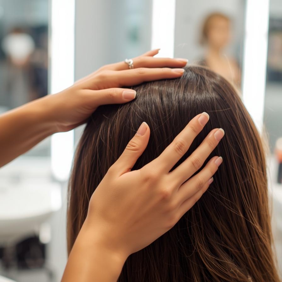 Scalp exfoliation treatment at Sweet Pea Beauty Salon & Day Spa in Sandy, UT