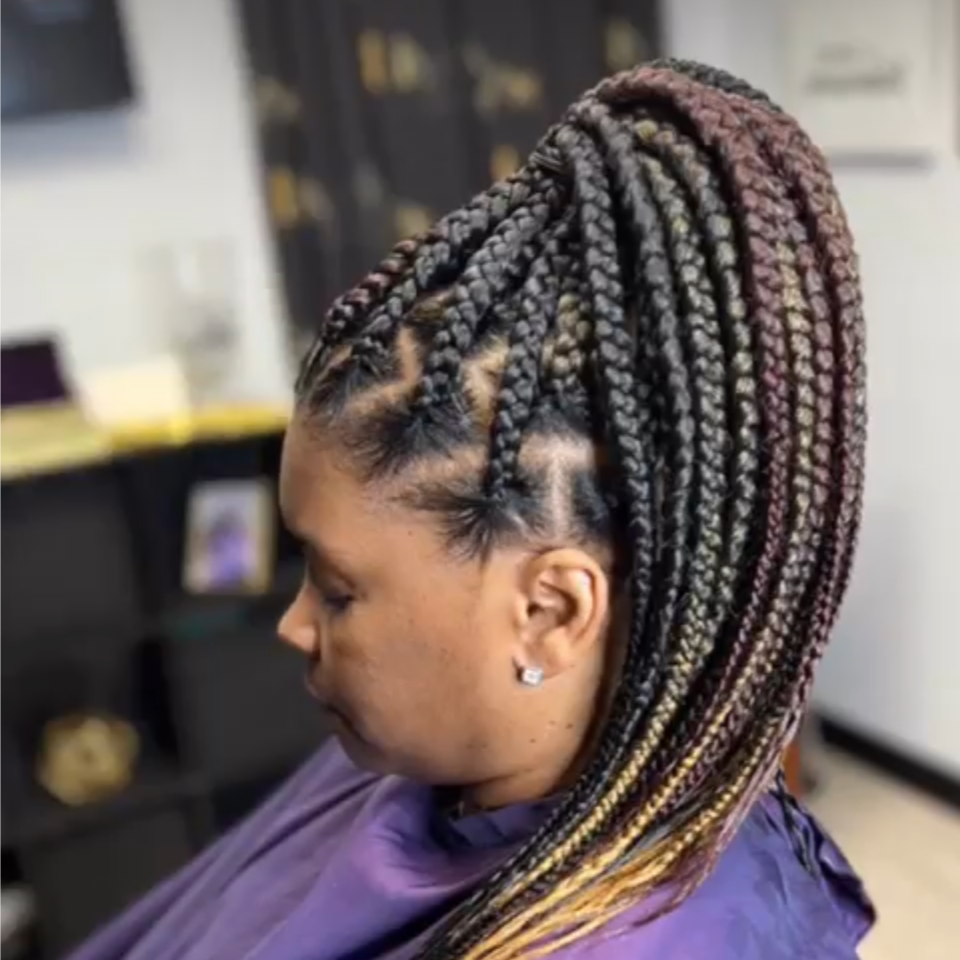 Large Knotless Braids