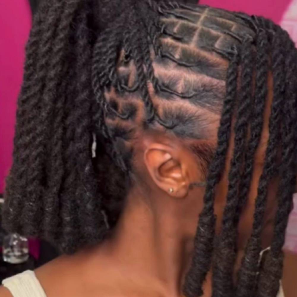 Loc Extension Retwist & Rope Twist at Sleek Lux Salon in Buford, GA