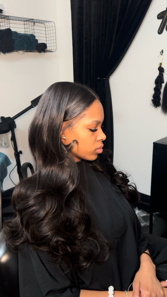 Silk Press w | Clip Ins Added