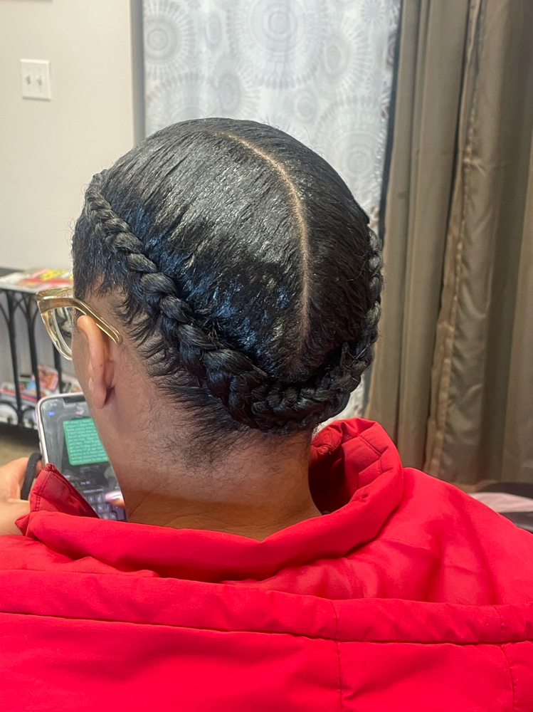 2 Quick Cornrows On Natural Hair