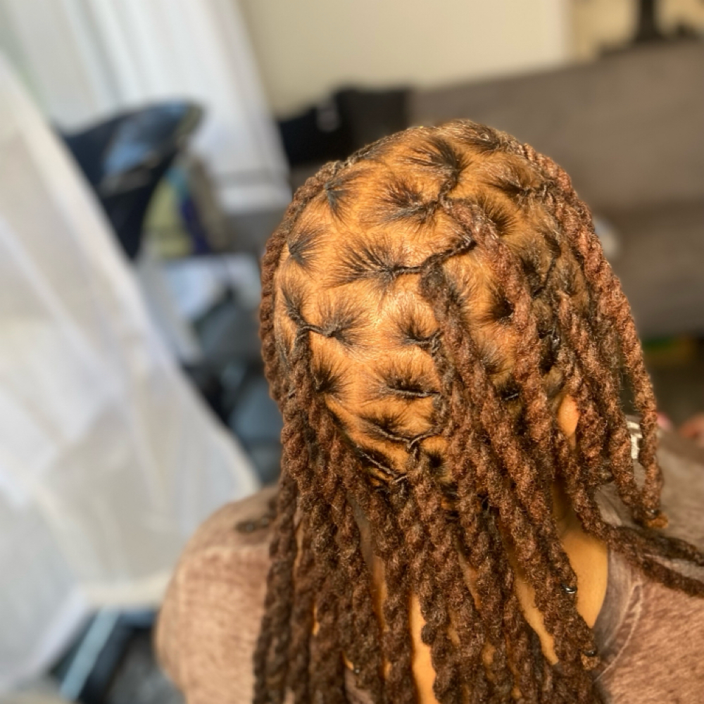 Loc Retwist + style at Slayed By O in San Leandro, CA