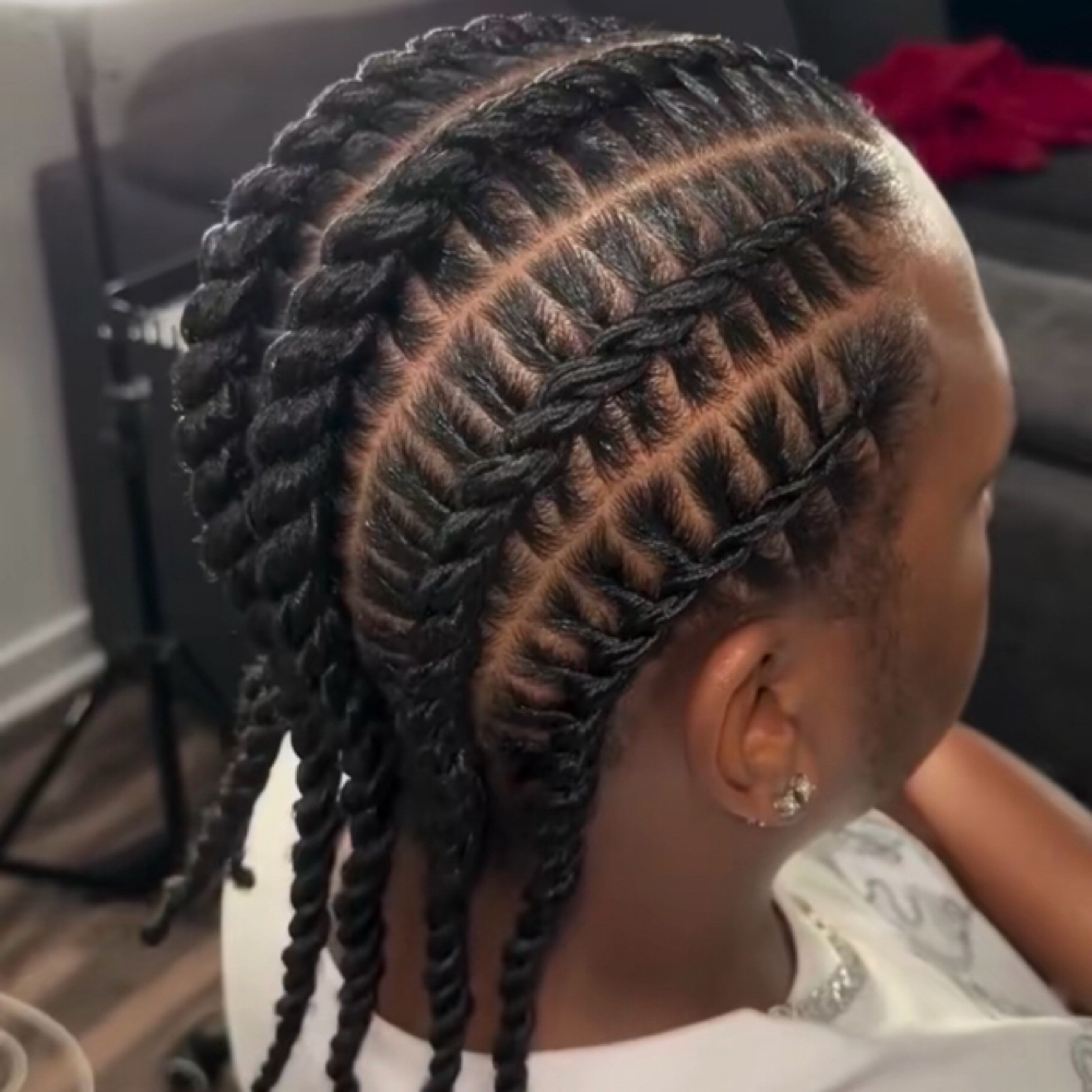 Men’s Twist Stitch Cornrows (4-10) at Impeccable Beauty in Clarksville, TN