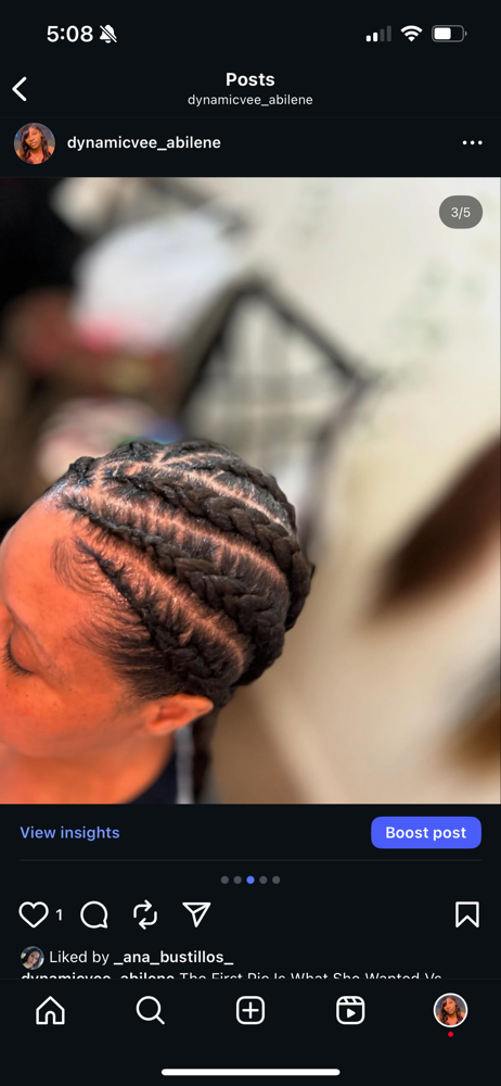 Freestyle Braids To The Back