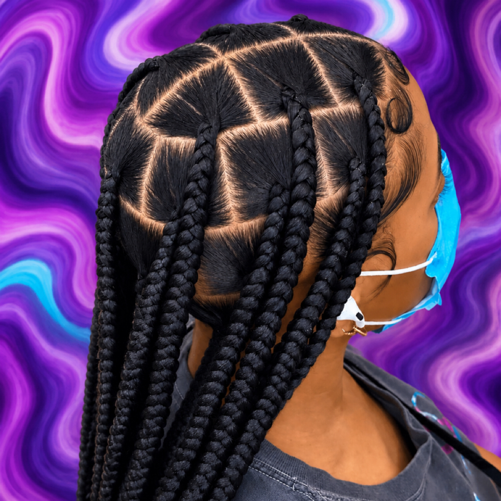 knotless braids at Incredible Hair in Philadelphia, PA