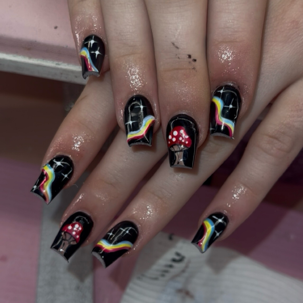 Coffin Shape at Abbi’s nails & tats💕 in Milan, TN