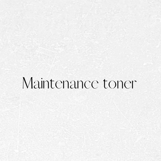 Maintenance Toner