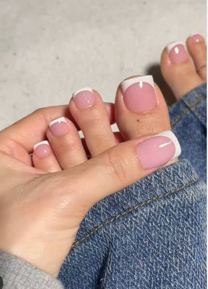 Acrylic Nail & Toe French Bundle at Beauty central Fw in Fort Worth, TX