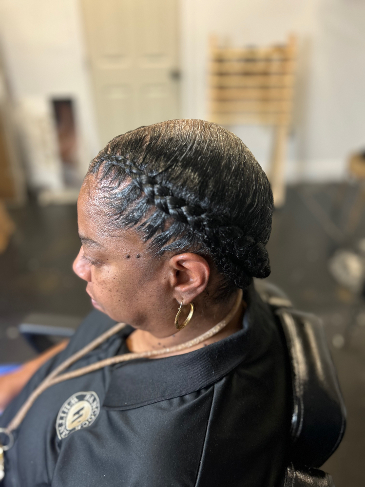Woman Natural Scalp Braids