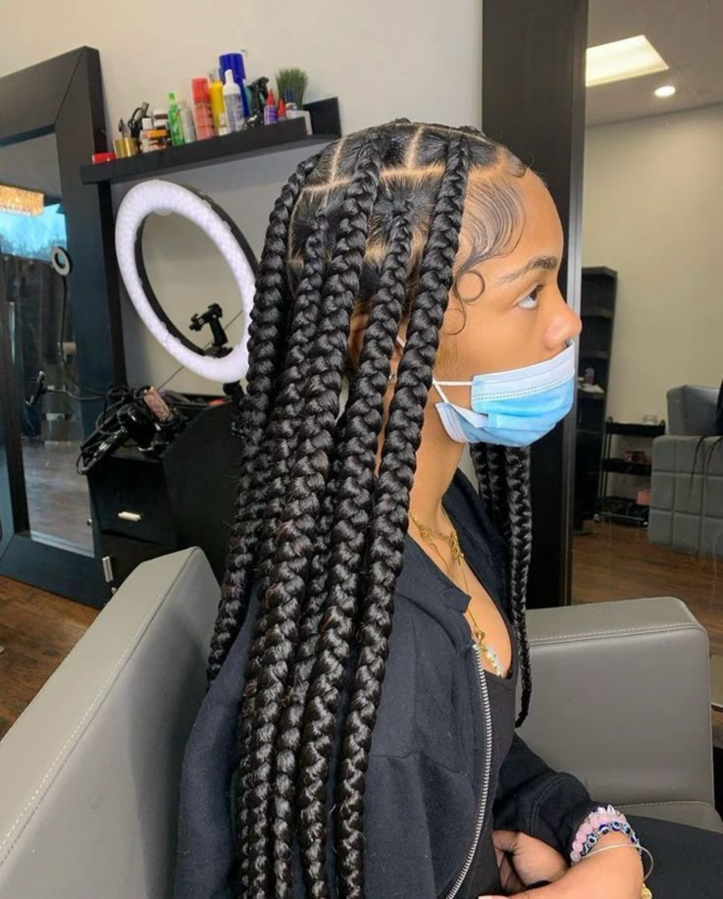 Large Knotless Braids