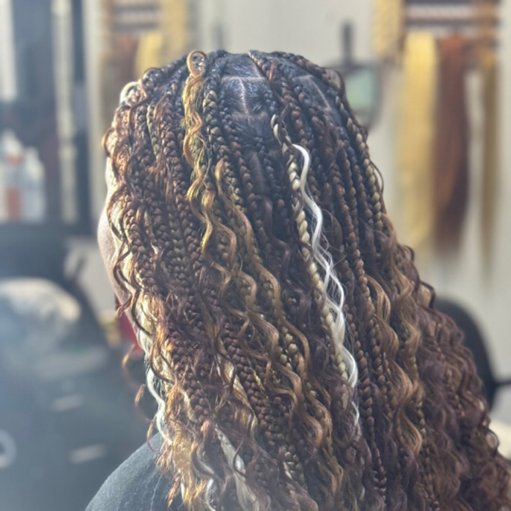 Medium Boho Knotless at Eleven89hairstudio in Georgetown, SC