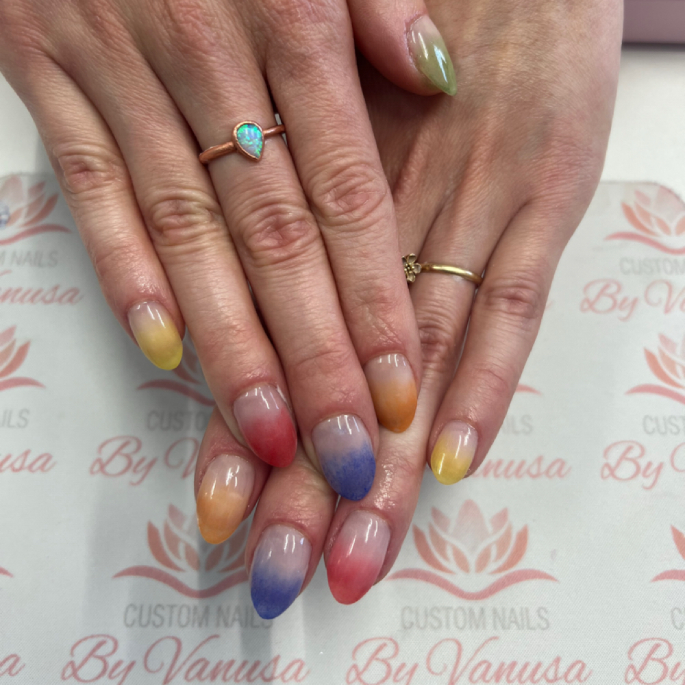 Add-on Ombre Nails at Custom Nails By Vanusa in Natick, MA