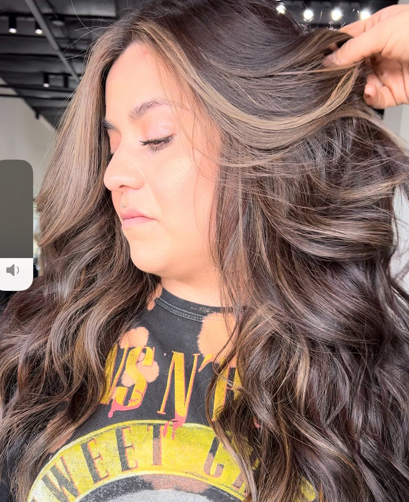 Face Framing Highlight at Alicia Cendejas in Encinitas, CA