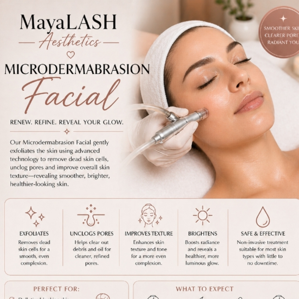 Microdermabrasion Facial at MayaLASH Aesthetics| Professional Lash Lifts & Facials in Norwood, MA in Norwood, MA