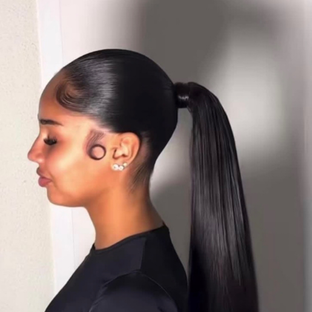 Middle or No Part Ponytail at HeavenLay'd Studio in Houston, TX