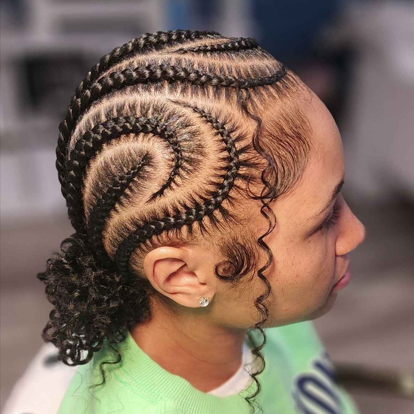 Natural Hair: Stitch Braids at The Braid Lounge in Burlington, NC