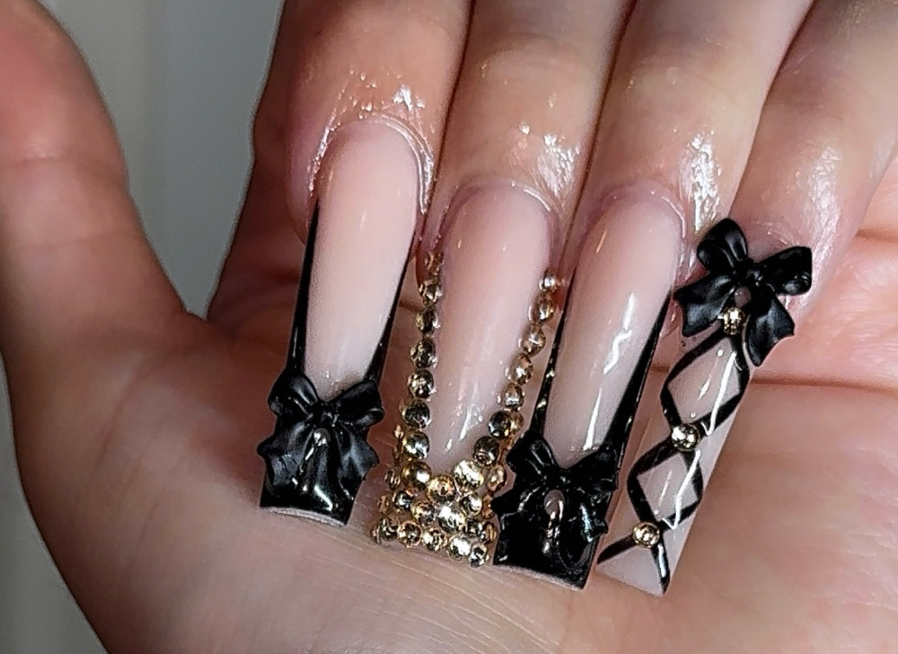 Xtra long acrylic nails at nailsbyfabi in redondo beach, CA