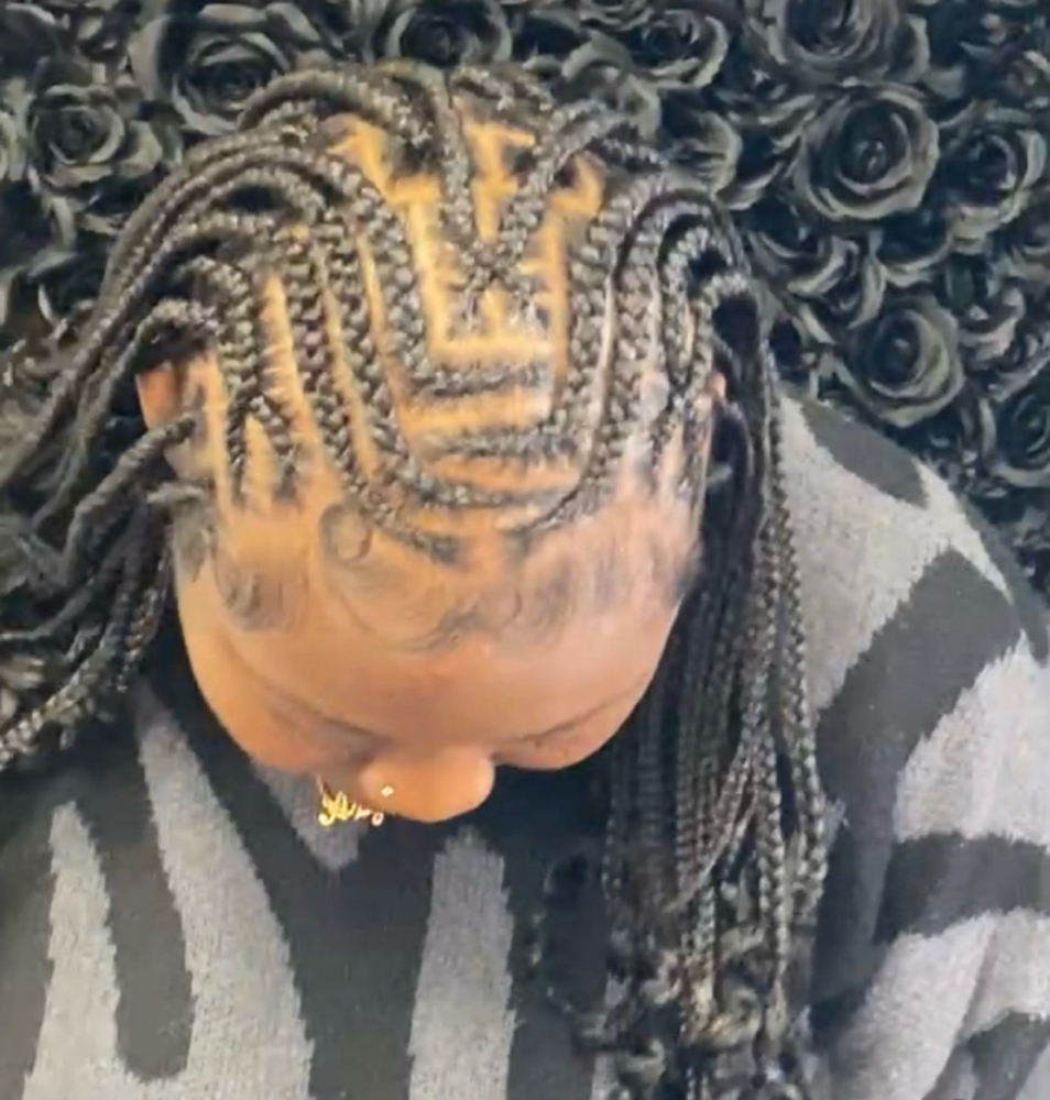 Fulani Braids W/ Box Braids at Key Hair Architecture LLC in Aurora, CO
