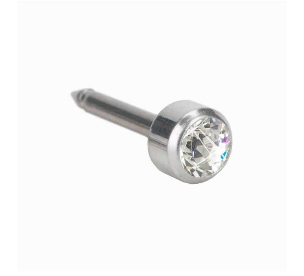 Ear Lobe Piercing- Silver Titanium