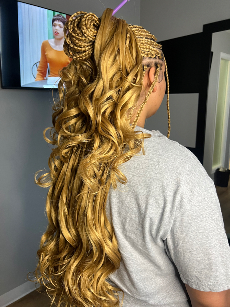 French Curl Box Braids